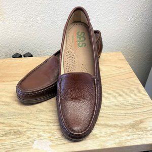 SAS Brown Leather Comfy Tripad Loafers Shoes Women's SZ 8 N